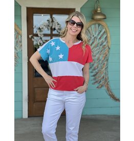 American Flag Mineral Wash Top