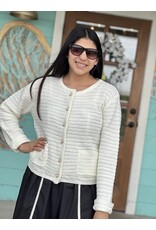 Ivory Pearl Button Cardigan