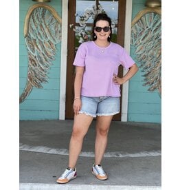 Lilac Textured Tunic Top