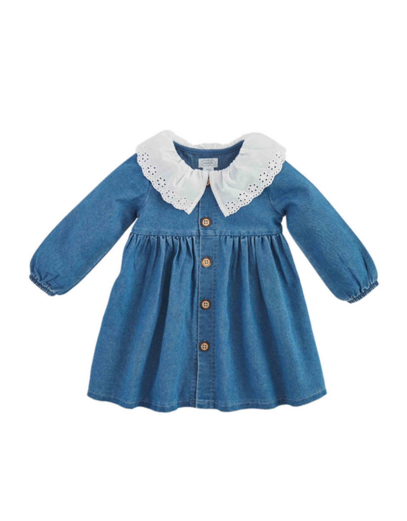 Toddler Eyelet Collar Denim Dress