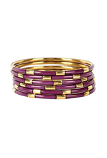 BuDhaGirl BudhaGirl Amethyst Veda Bangles - Set of 6