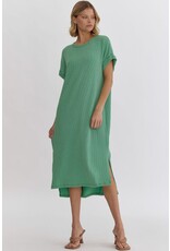 Jade Textured Knit Midi Dress