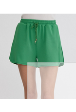 Green Grosgrain Drawstring Shorts