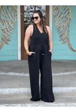 Black Halter Detail Jumpsuit