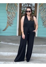 Black Halter Detail Jumpsuit