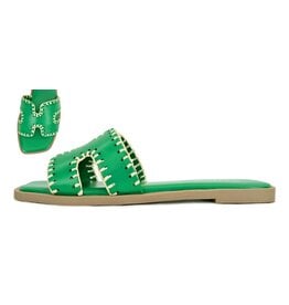 Kelly Green Finity Stitched Slide