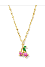 KENDRA SCOTT CHERRY SHORT PNDNT NECKLACE GOLD BERRY OPAL