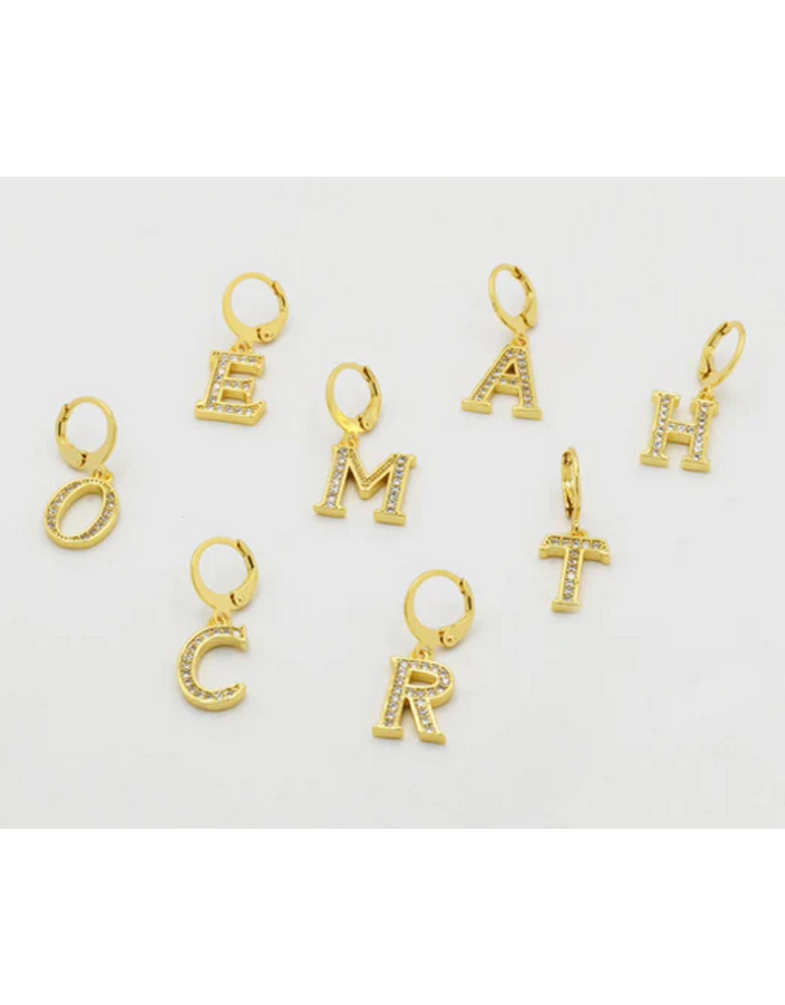 Treasure Jewels Dainty Crystal Initial Gold