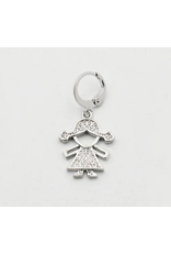 Treasure Jewels Silver Girl Charm