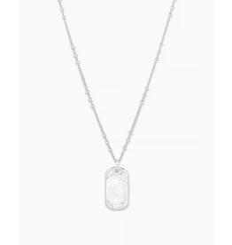 Gorjana Gorjana Griffin Dog Tag Necklace- Silver