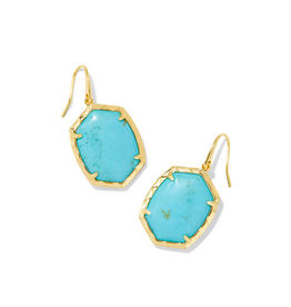 Kendra Scott Daphne Drop Earring gold Variegated Turq