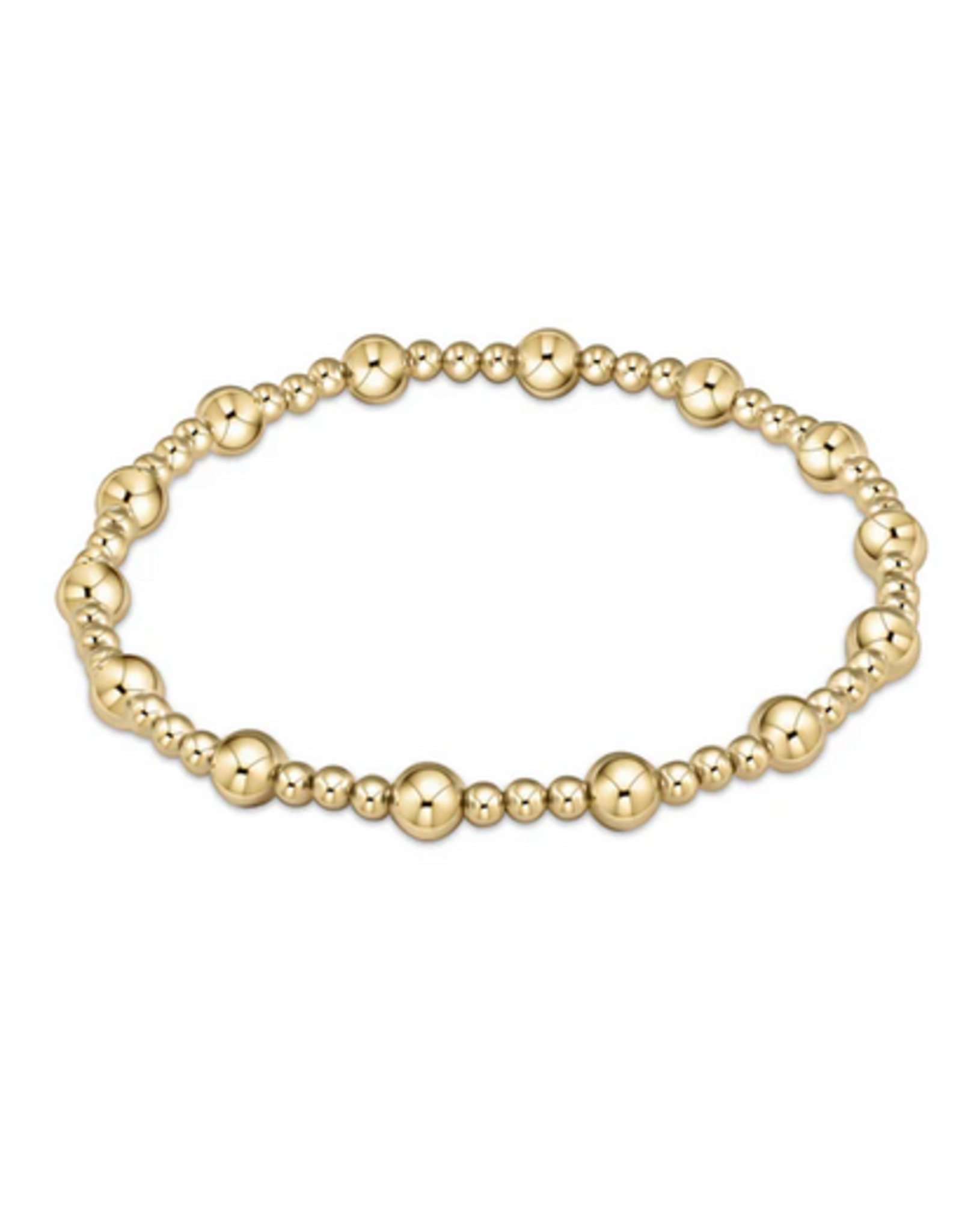 enewton Classic Sincerity Pattern 5mm Bead Bracelet - gold