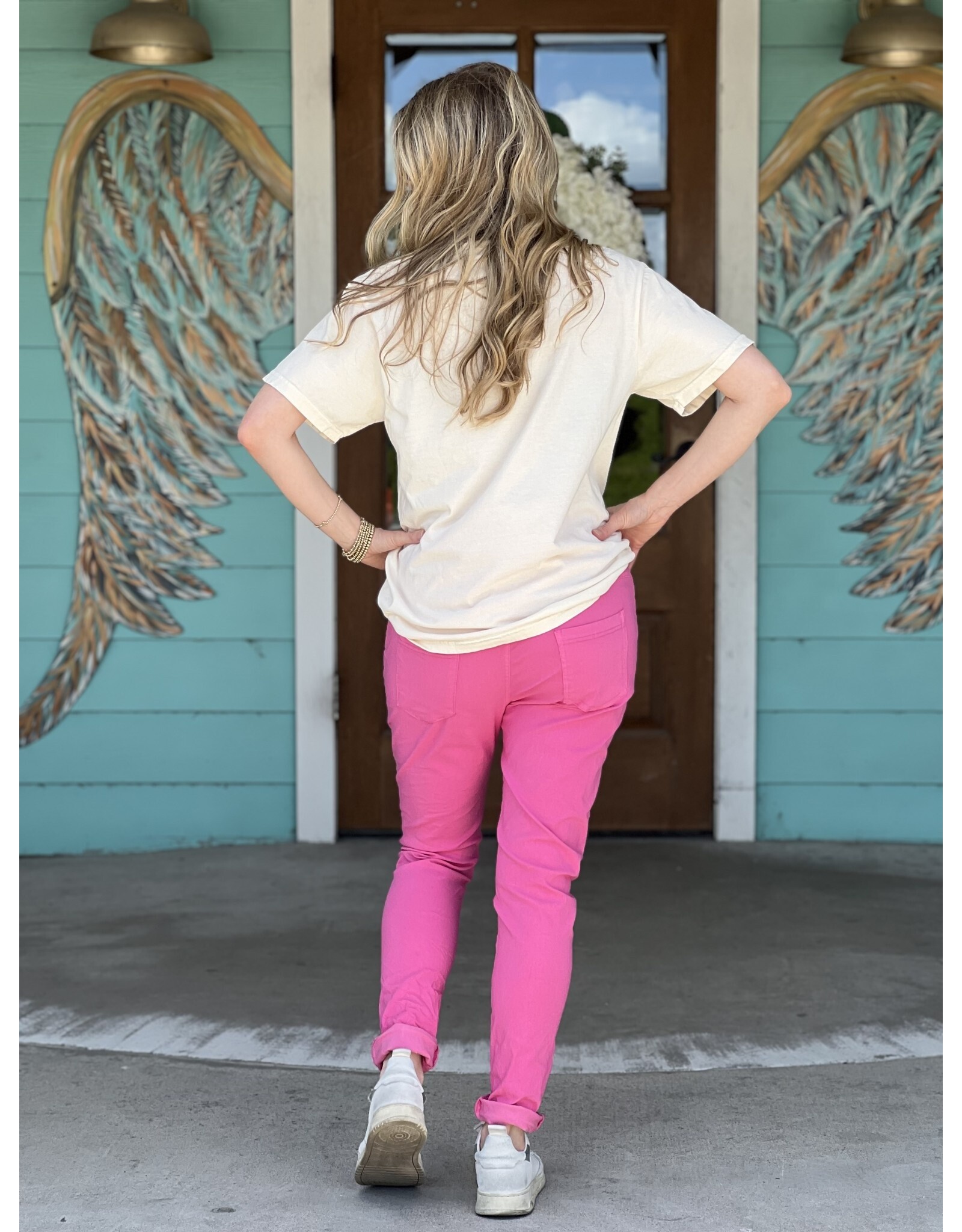 The Travel Hot Pink Crop Pant