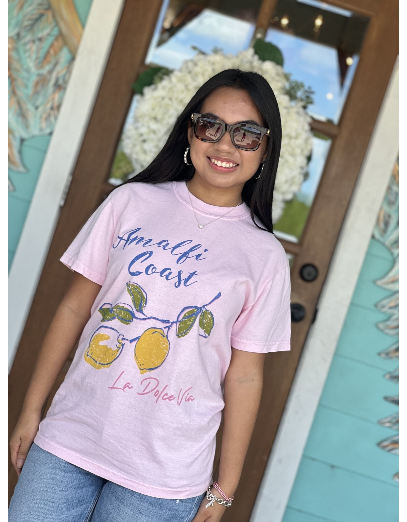 Pink Amalfi Coast Italy Comfort Tee