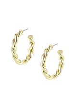 Natalie Wood Sea Breeze Wrapped Hoop Earring- Gold