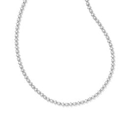 Kendra Scott Nydia Strand Necklace Rhodium White Crystal