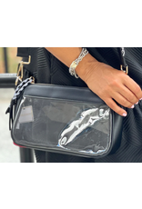 Black 2 Way Clear Spectator Shoulder Bag