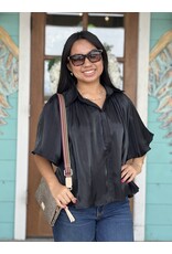 Black Flowy Amelia Top