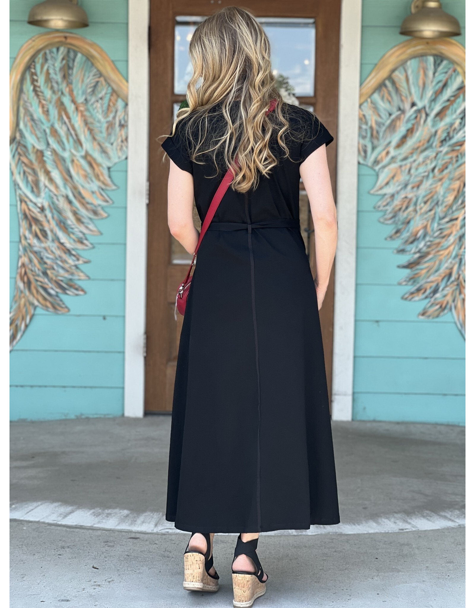 Jackie Midi Dress in Black