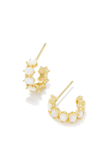 Kendra Scott Cailin Crystal Huggie Earring Gold - Ivory MOP