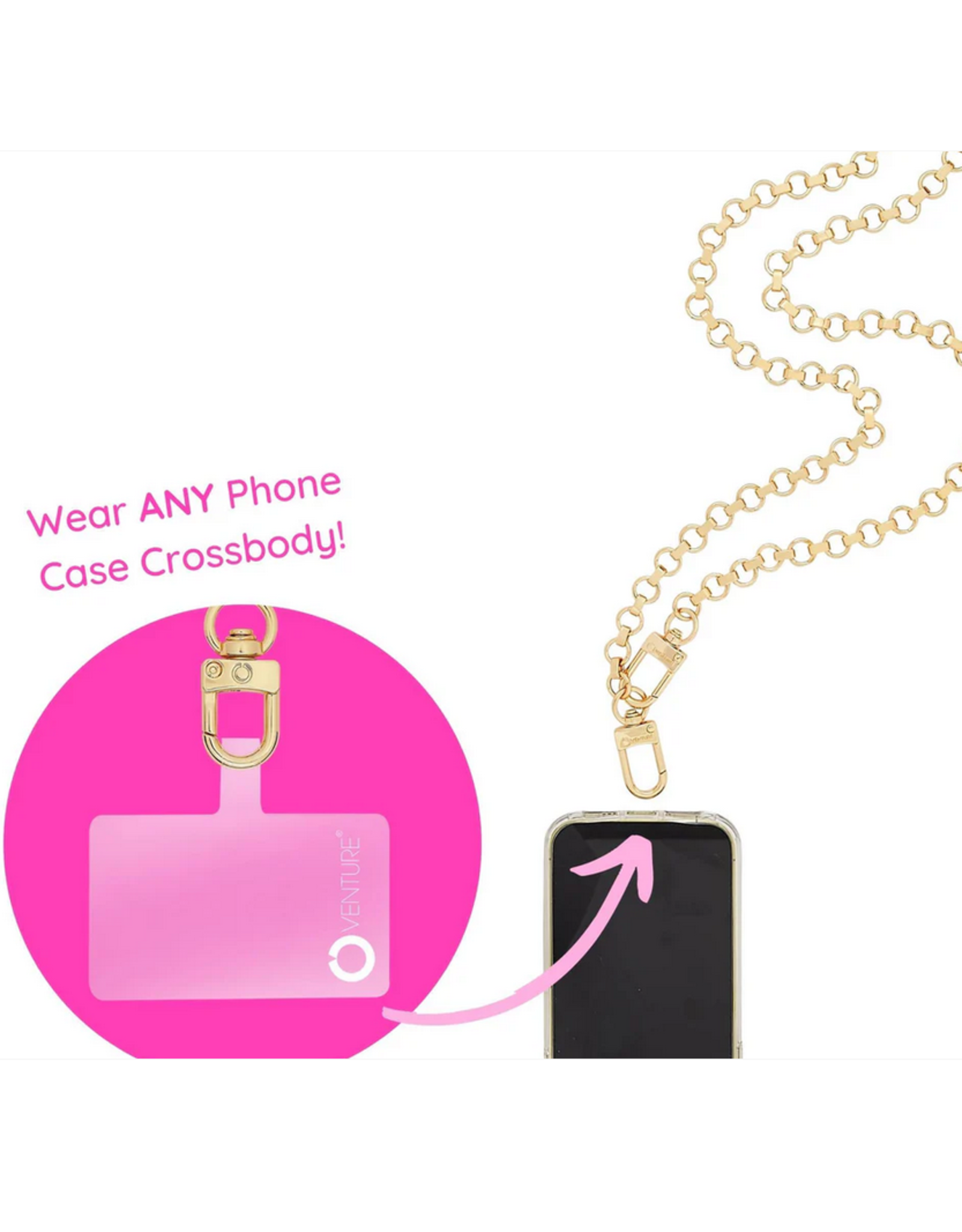 Oventure Oventure Phone Crossbody Gold Chain