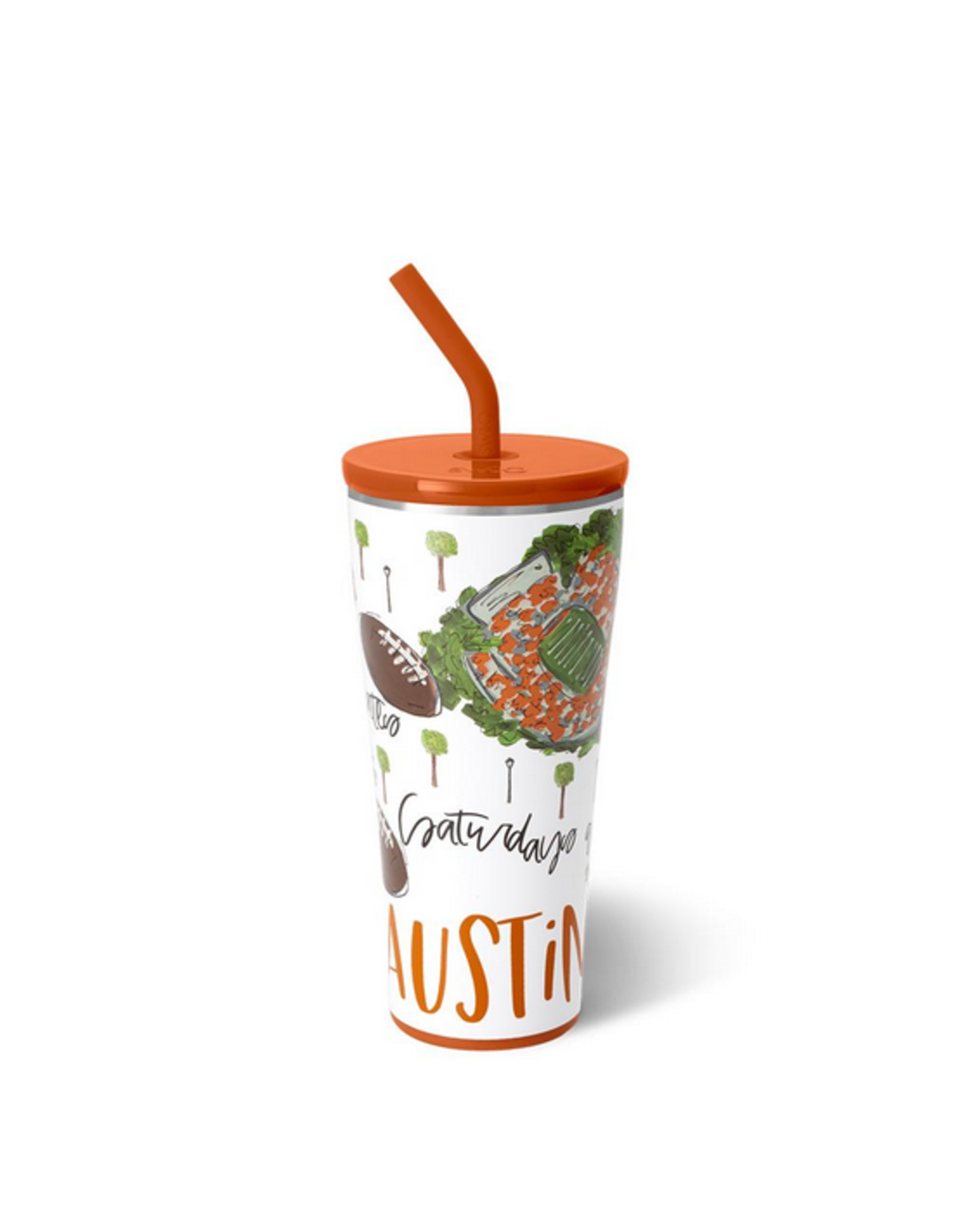 Swig Saturdays in Austin Straw Tumbler 32oz