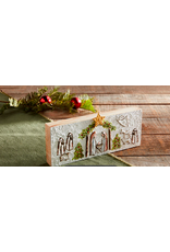 Long Painted Nativity Plaque