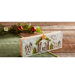 Long Painted Nativity Plaque