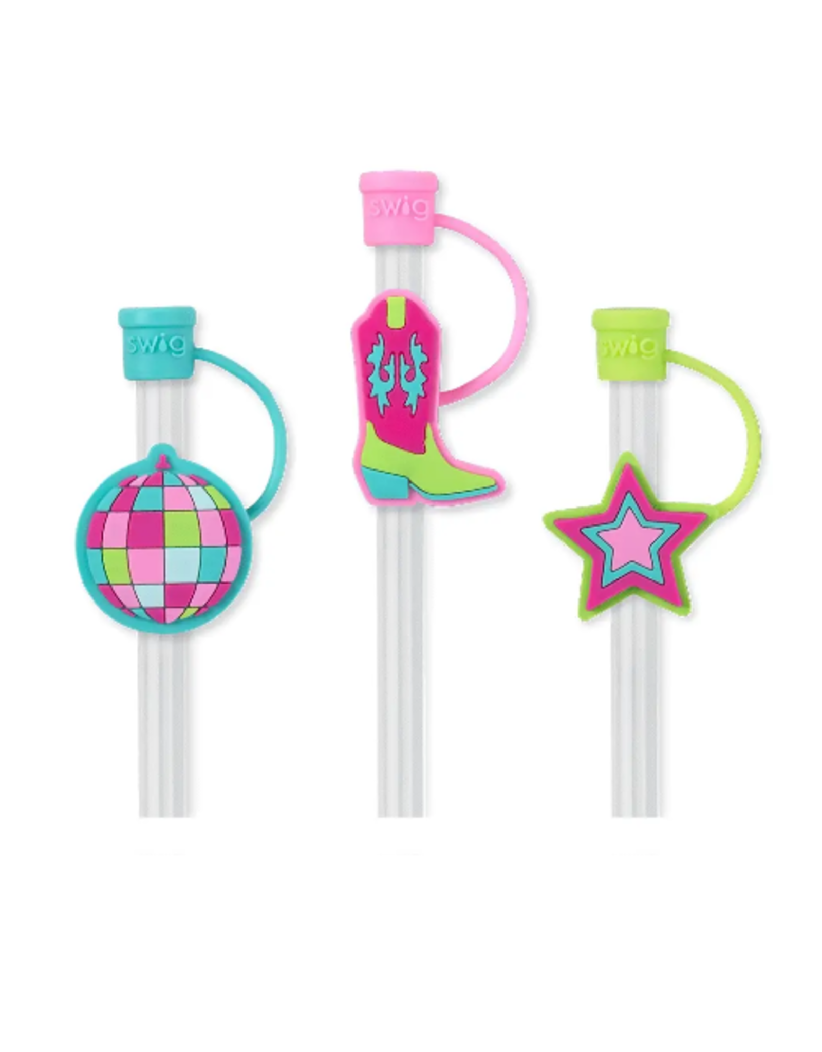 Swig Straw Toppers  Disco Cowgirl