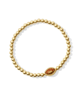 Kendra Scott Football Stretch Bracelet Gold Orange Goldstone