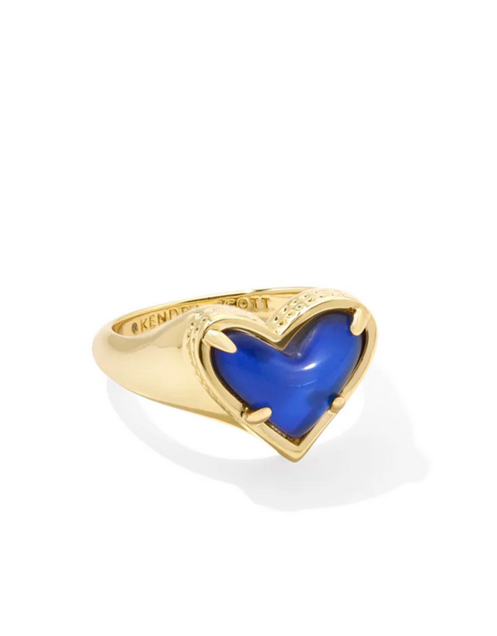 Kendra Scott Framed Ari Heart Band Ring Mood Stone