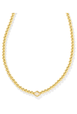 Kendra Scott Abbie Beaded Necklace Gold Natural MOP