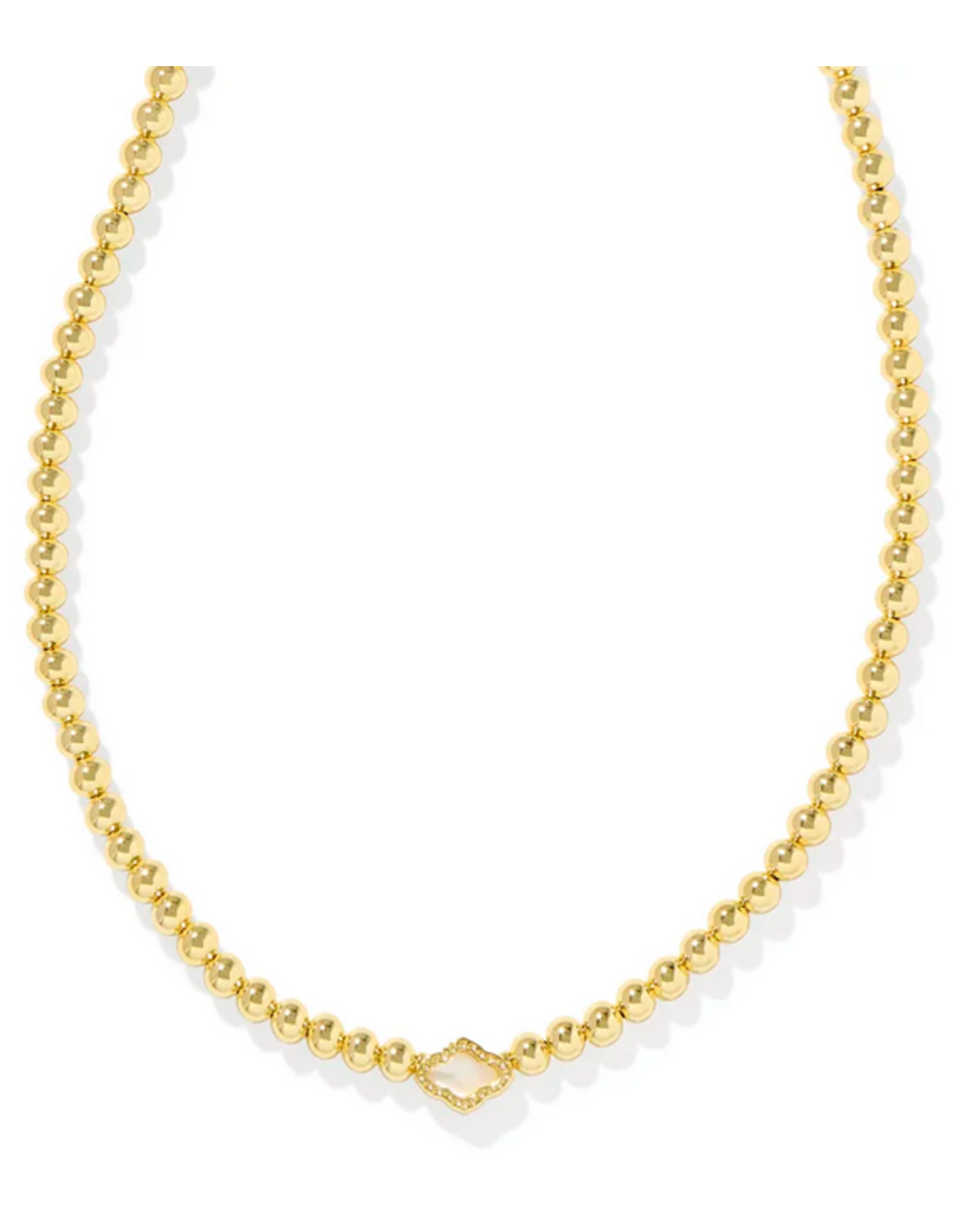 Kendra Scott Abbie Beaded Necklace Gold Natural MOP