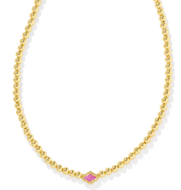 Kendra Scott Abbie Beaded Necklace Gold Azalea Illsn