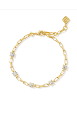 Kendra Scott Lexi Bracelet Gold White Crystal