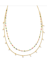 Kendra Scott Eve Multi Strand Necklace Gold Multi Mix