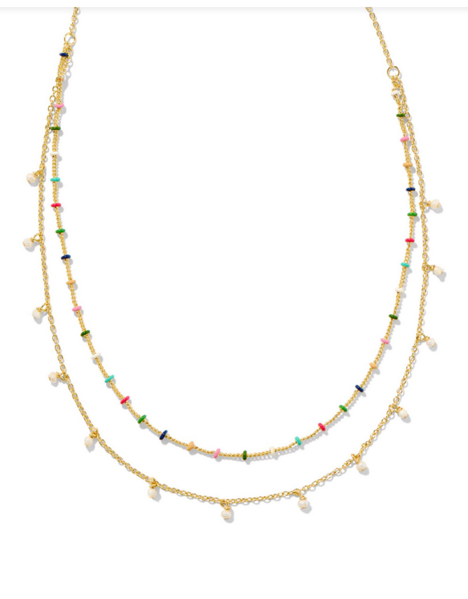 Kendra Scott Eve Multi Strand Necklace Gold Multi Mix