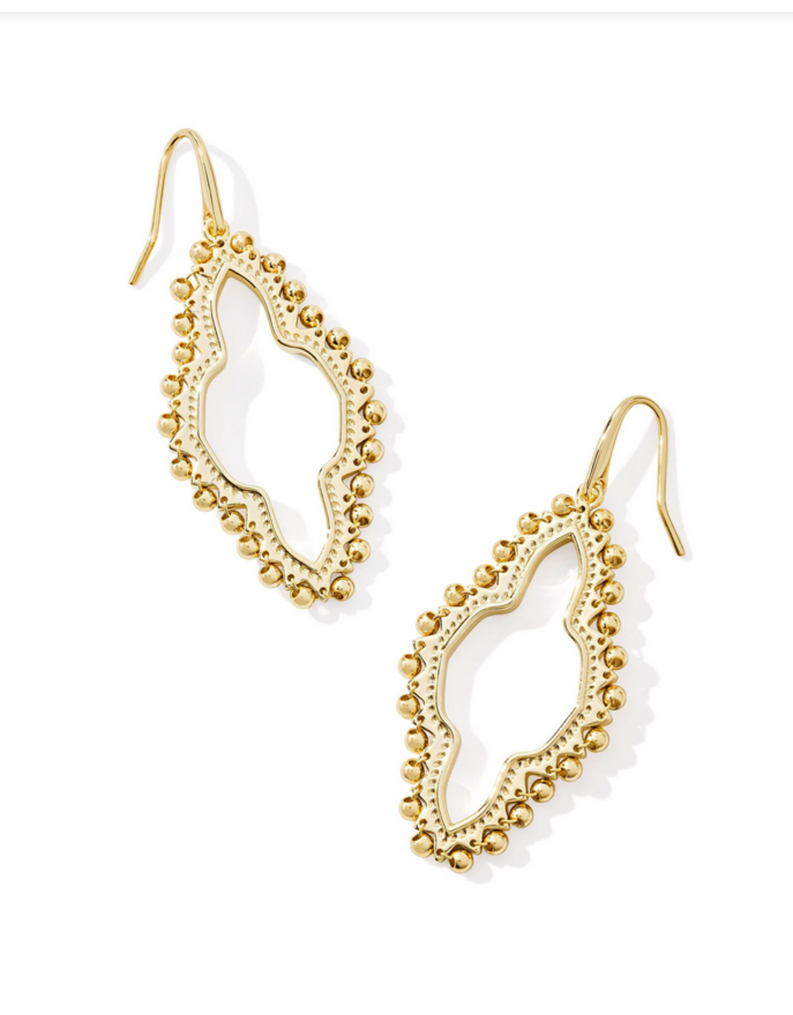 Kendra Scott Abbie Beaded Open Frame Earring Gold Metal