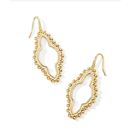 Kendra Scott Abbie Beaded Open Frame Earring Gold Metal