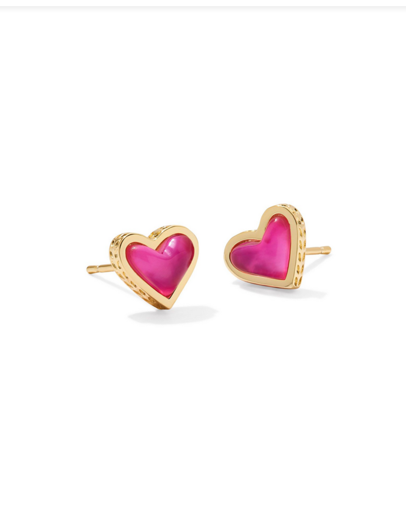 Kendra Scott Framed Ari Heart Stud Earring Gold Azalea Illusion