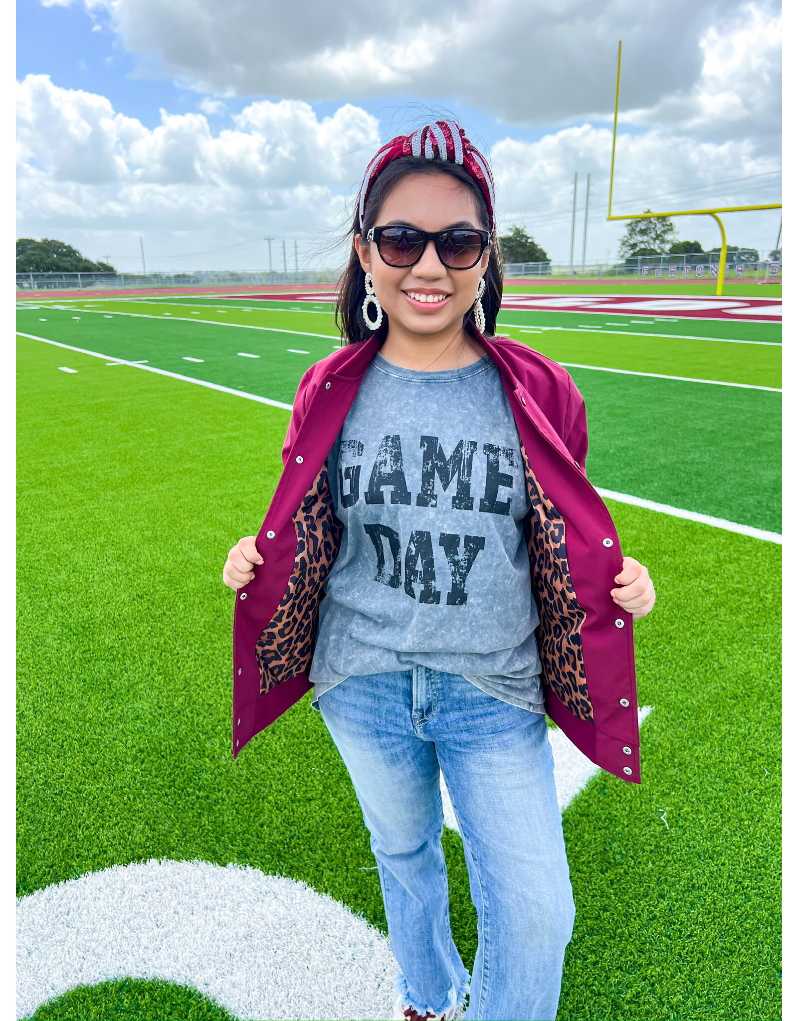 Game Day Denim Mineral Washed Tee