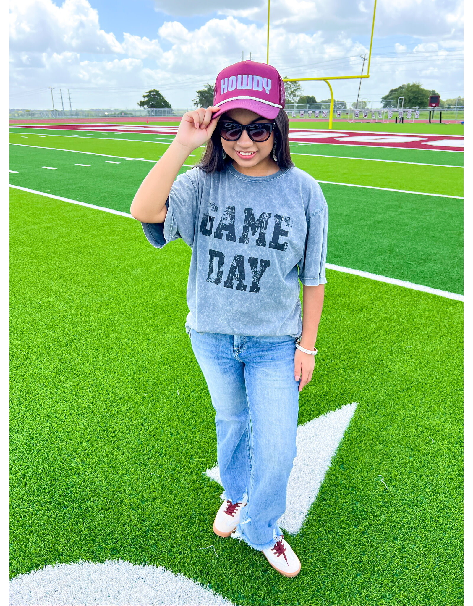 Game Day Denim Mineral Washed Tee