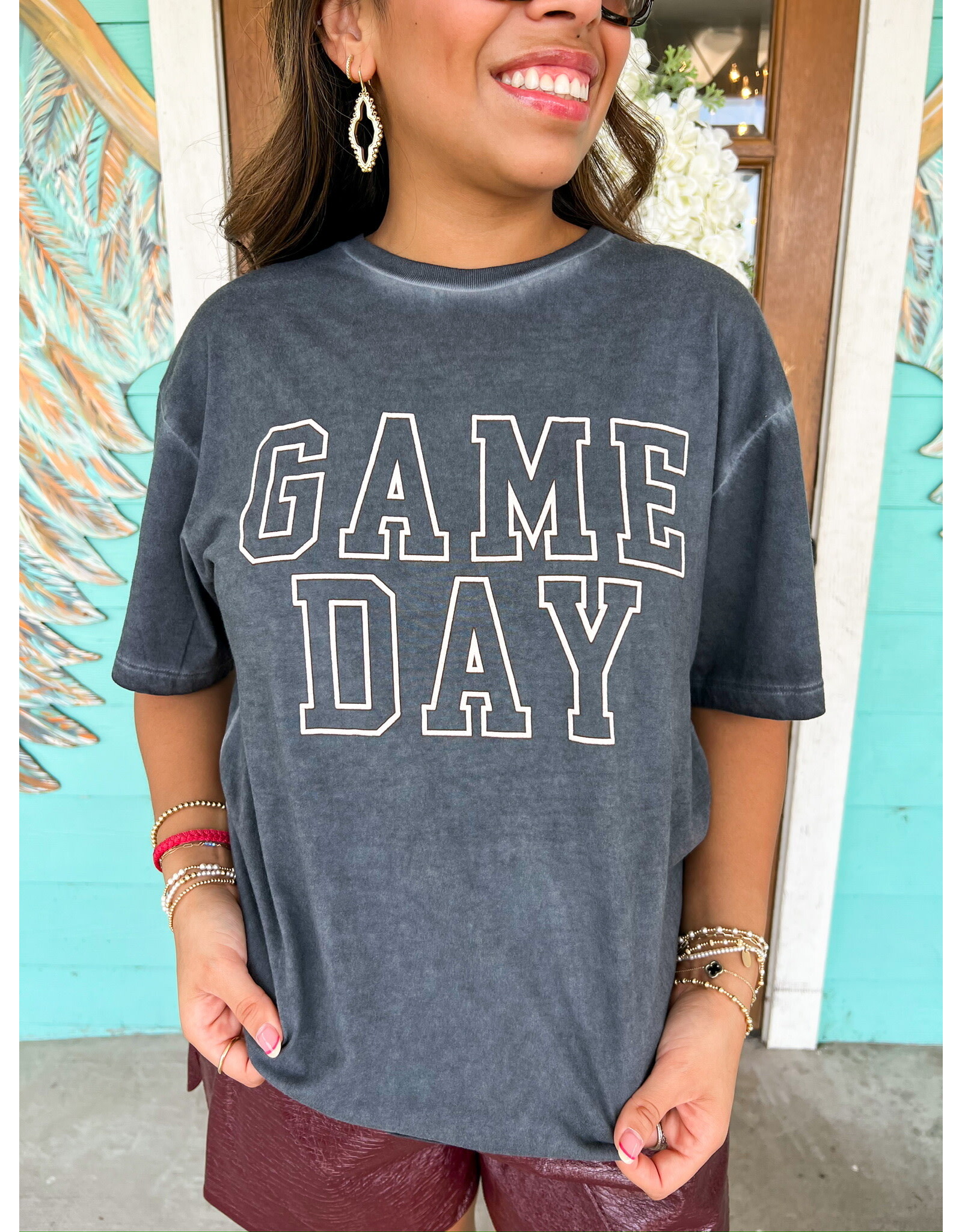 Black Game Day Graphic Tee