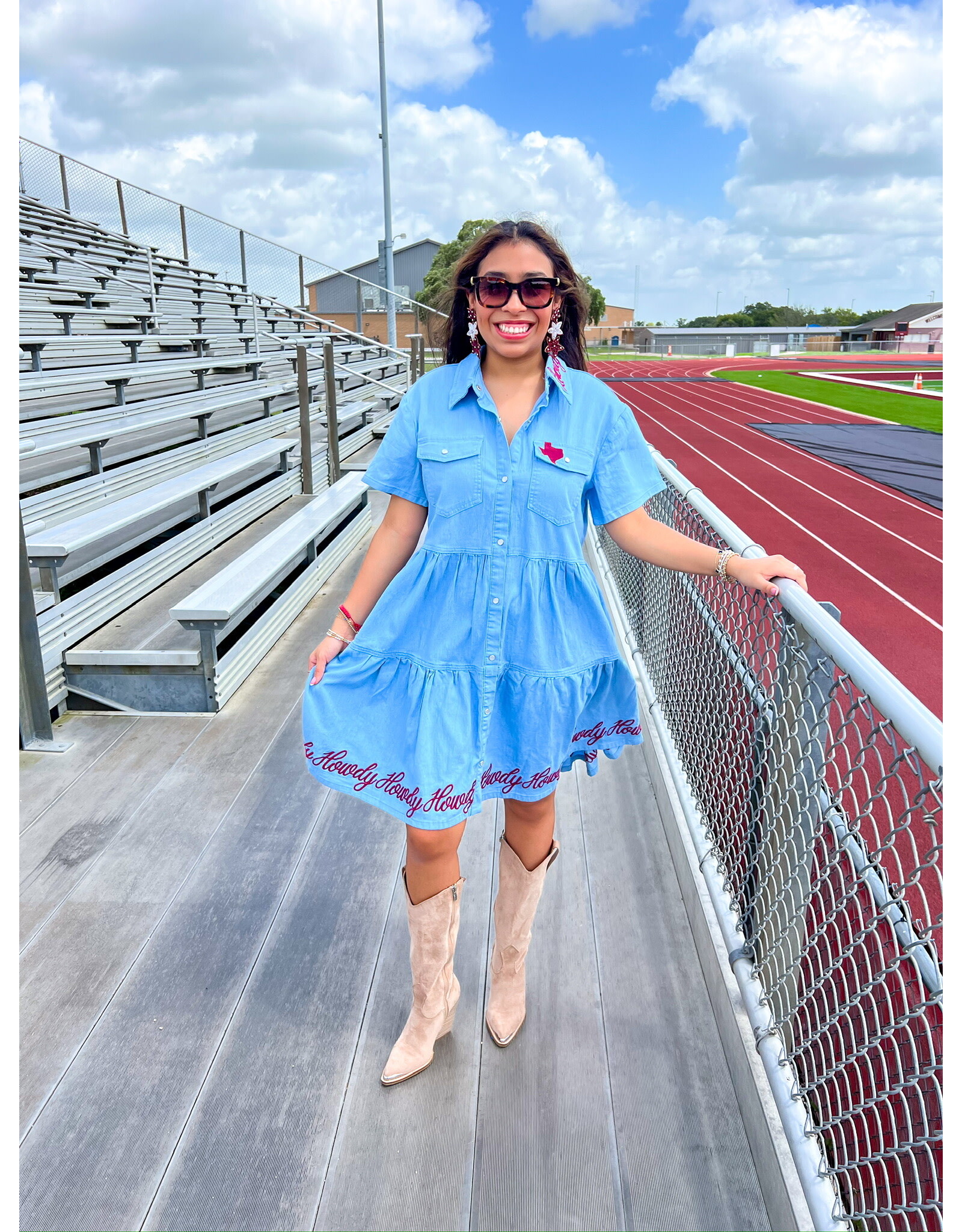 Denim Embroidered Darlin Dress