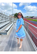 Denim Embroidered Darlin Dress