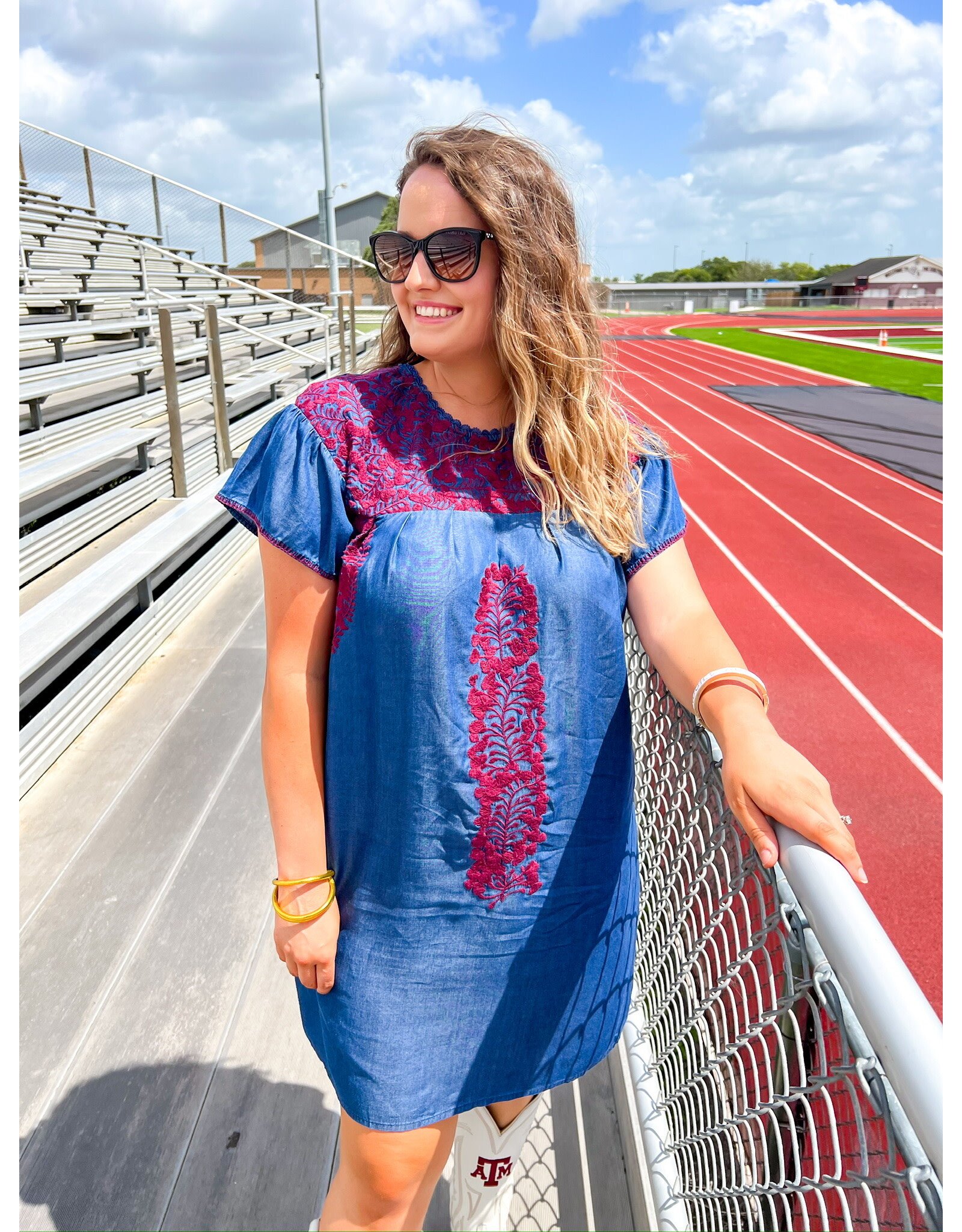 Embroidered Ring Dress