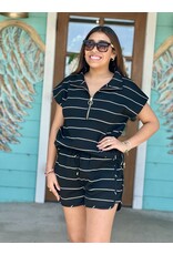 Black & White Striped Shorts