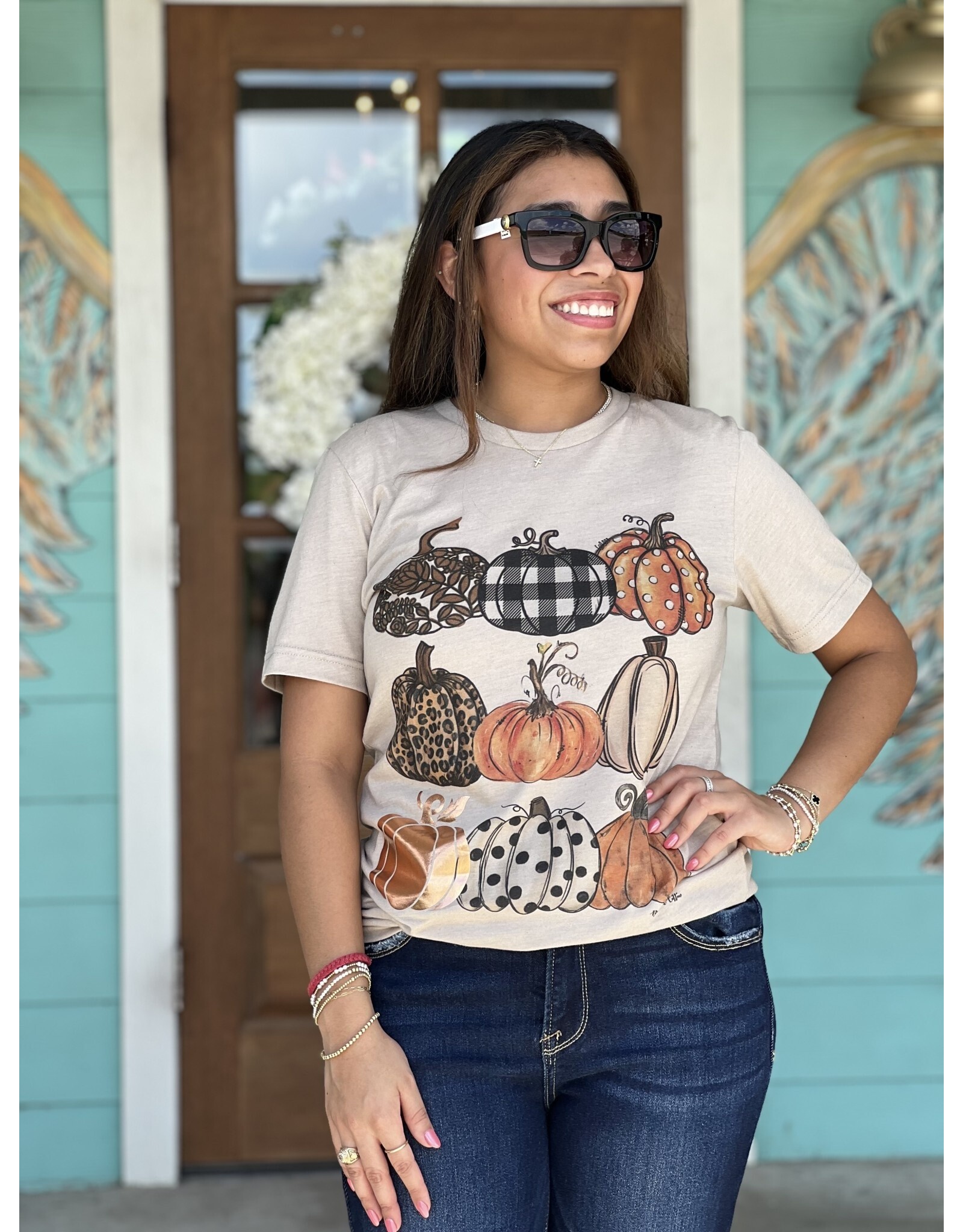 Foil Pumpkin Repeat Tee