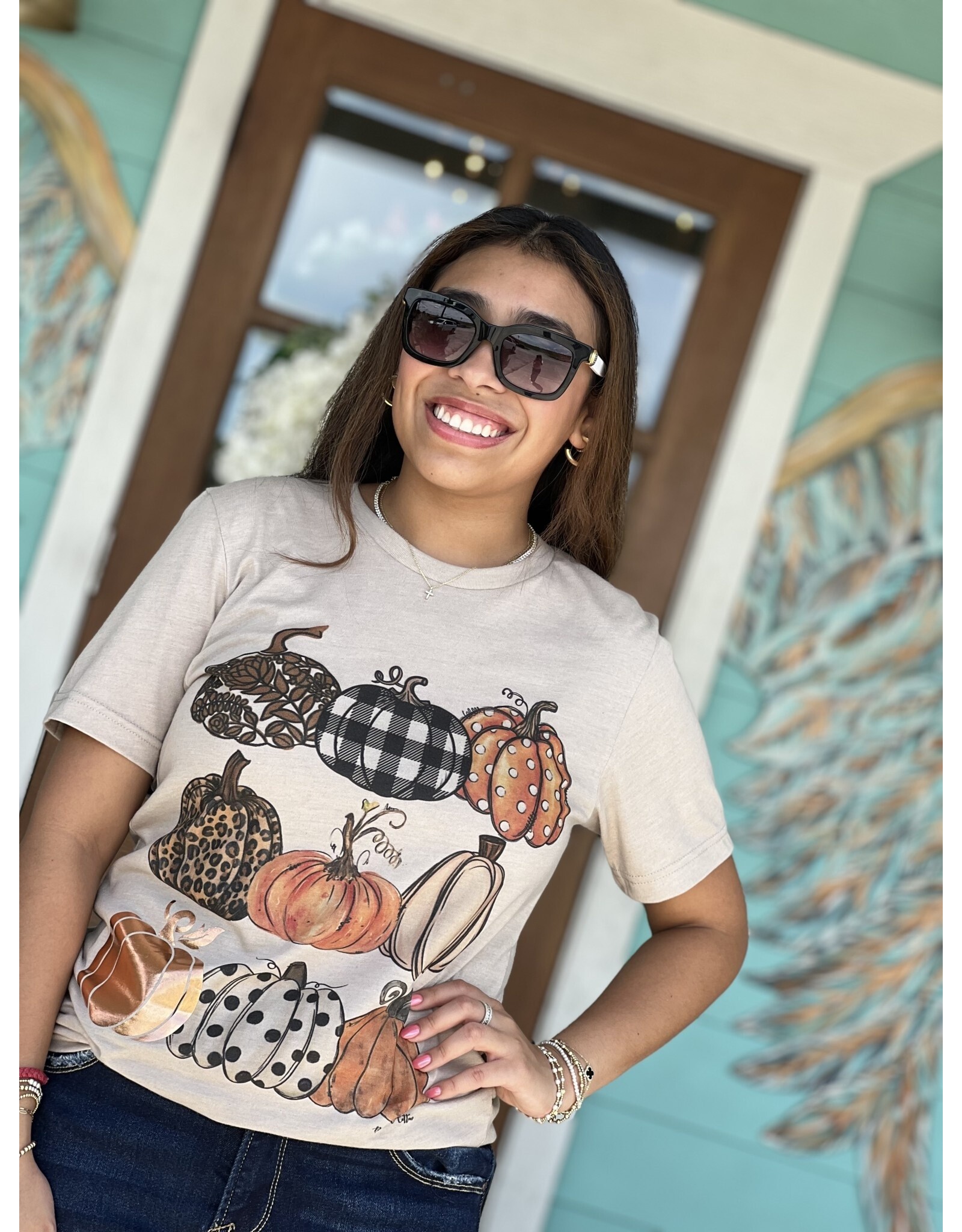 Foil Pumpkin Repeat Tee