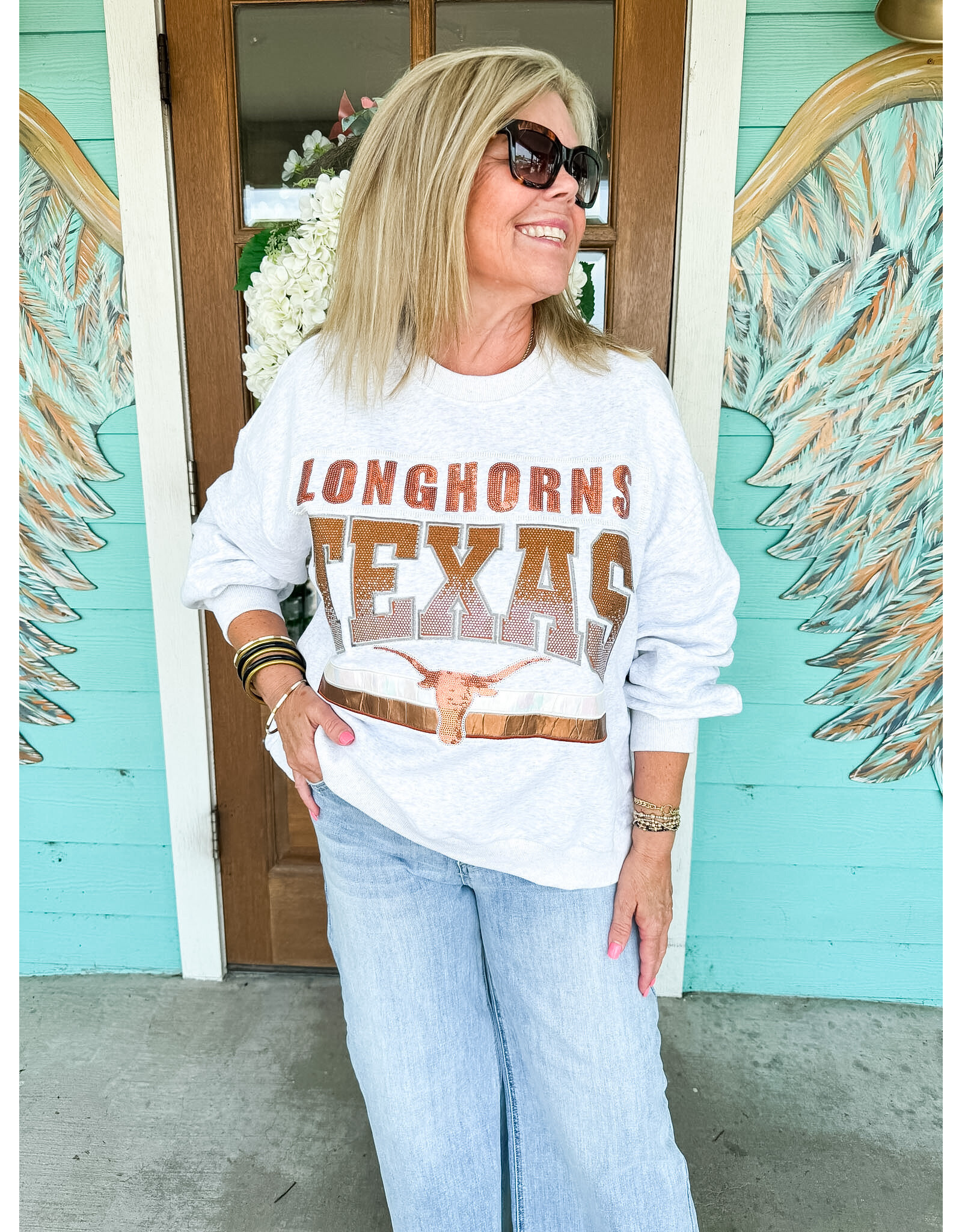 Queen of Sparkles Longhorns Texas Vintage Sweatshirt